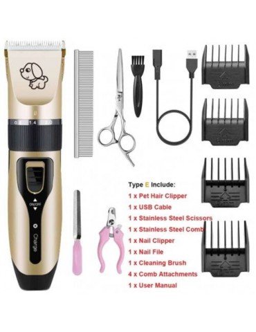 Pet Dog Clipper Grooming Trimmer Hair Professional Electric Shaver Kit