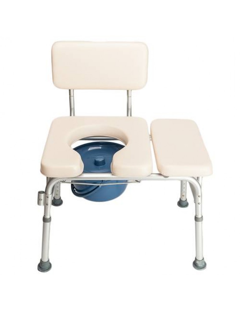 Multifunctional Aluminum Elder People Disabled People Pregnant Women Commode Chair Bath Chair White