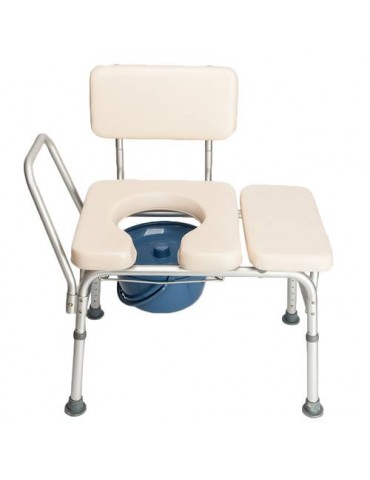 Multifunctional Aluminum Elder People Disabled People Pregnant Women Commode Chair Bath Chair White